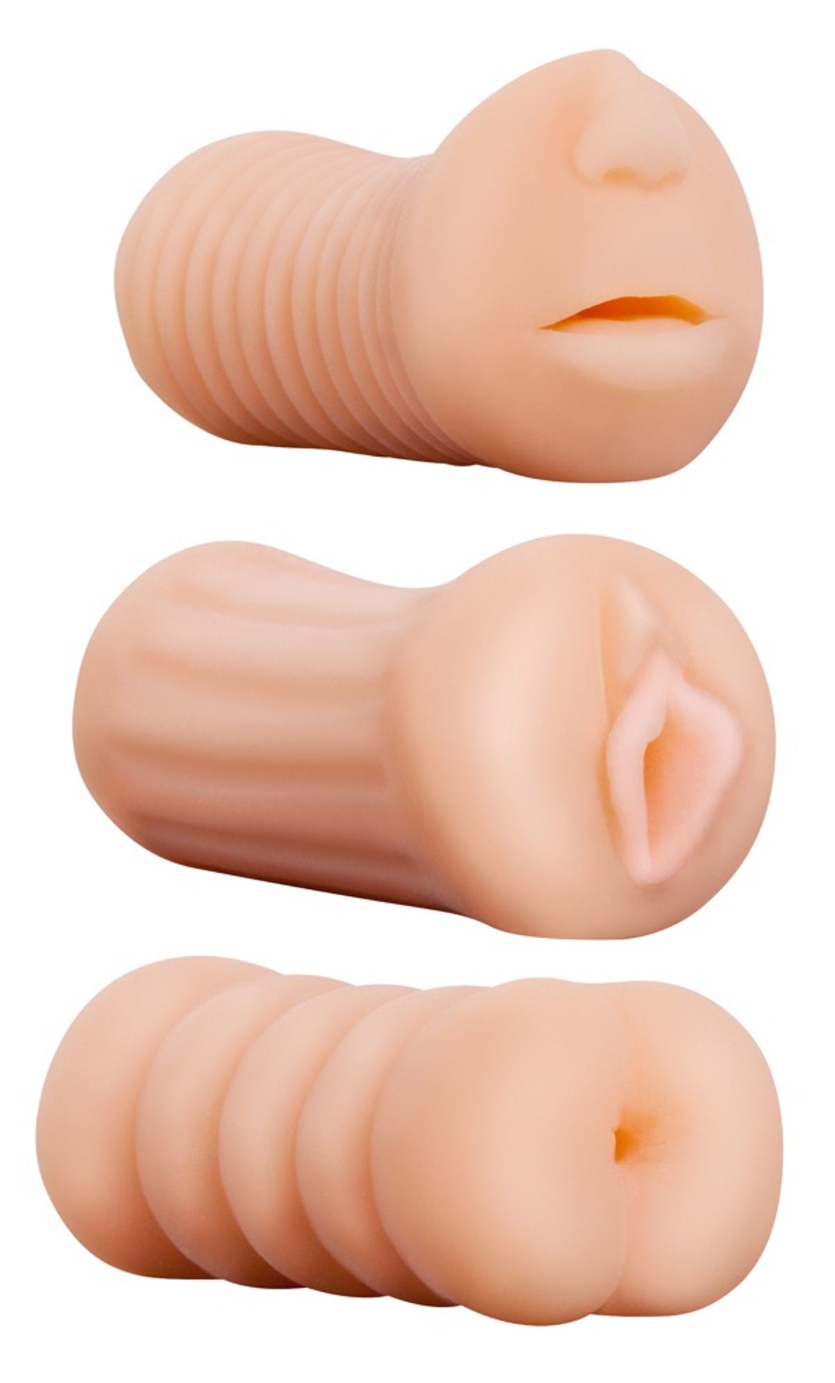 3-delt Masturbatorset âXXX To-Go Threesomeâ oralt, vaginalt, analt