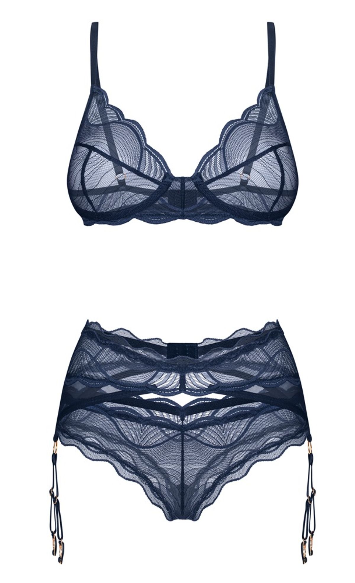 3-delt sæt "Nightly Blue"