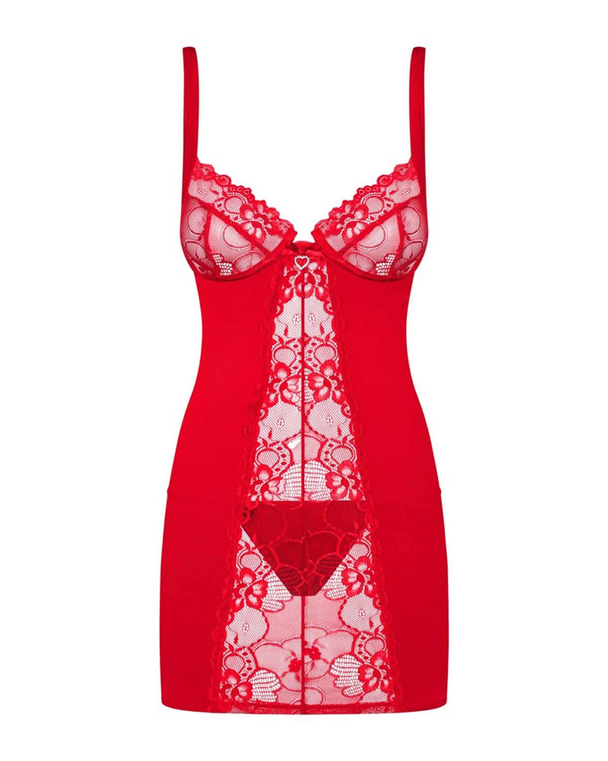 Babydoll plus string "Heartina" med blonder