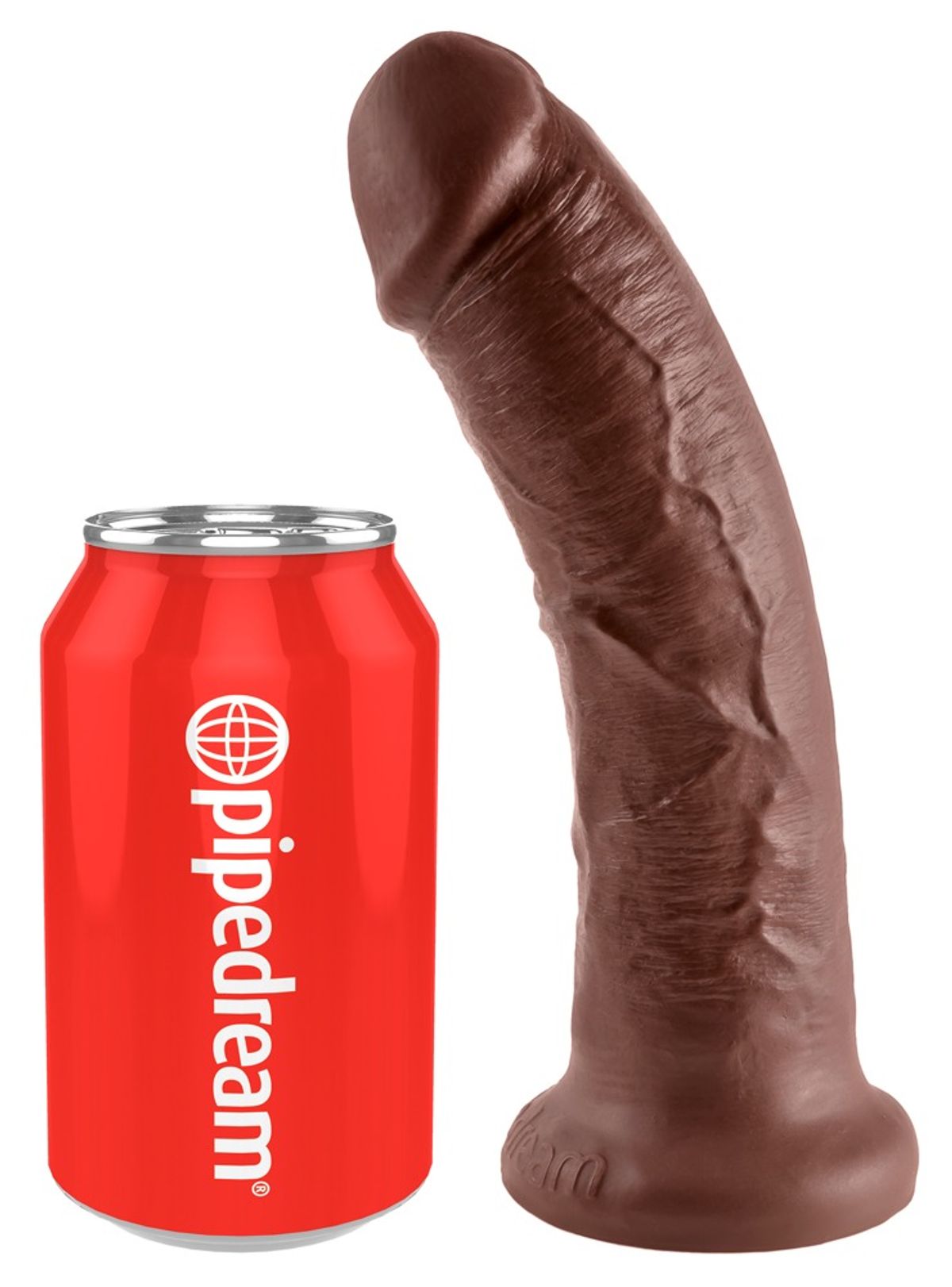 Dildo, 20 cm, med sugekop, Strap-on-kompatibel