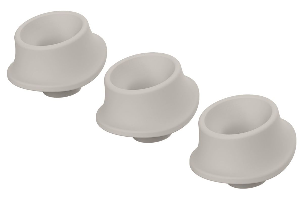 Heads 3 stk Grey