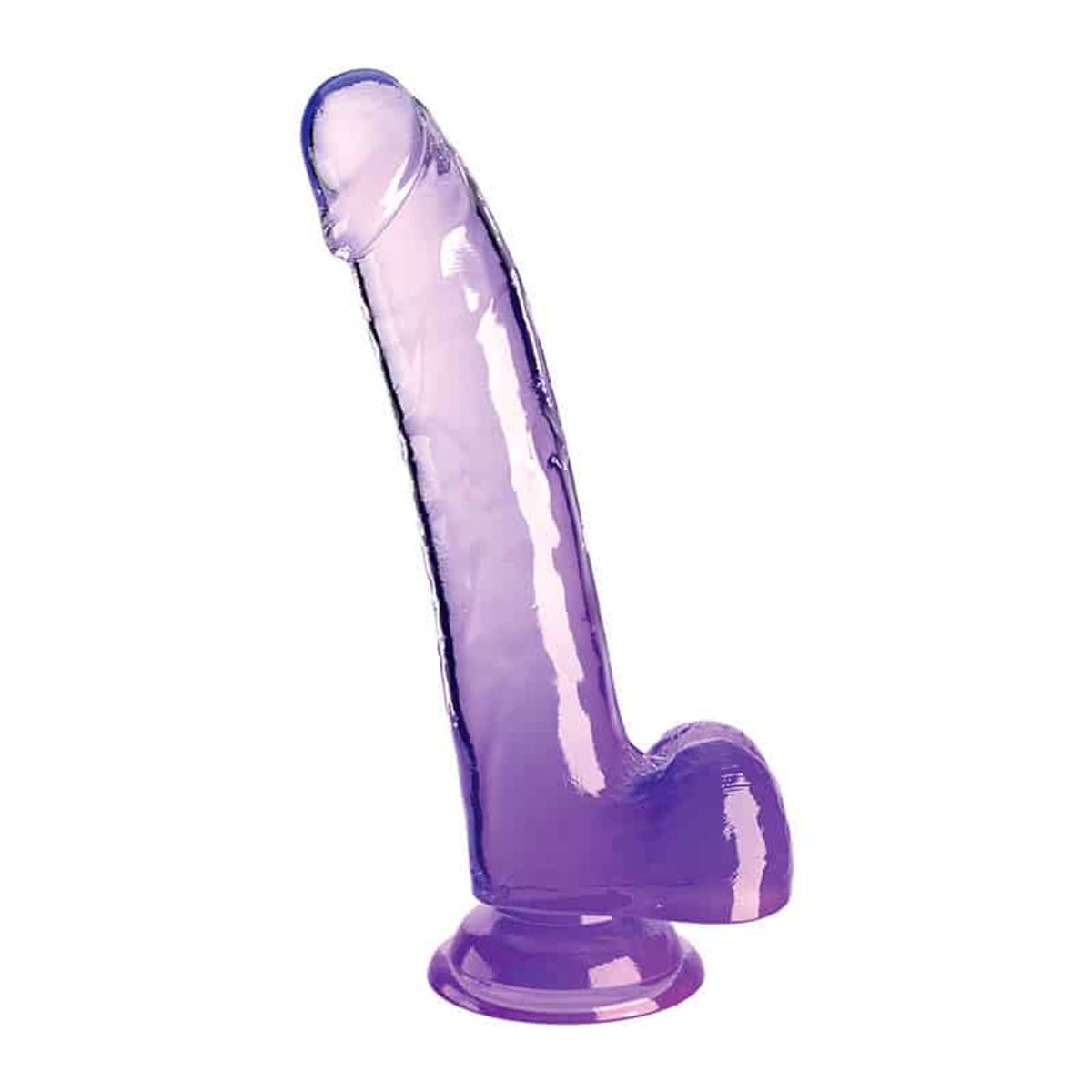 King Cock Clear Realistisk Dildo 23 cm - Lilla