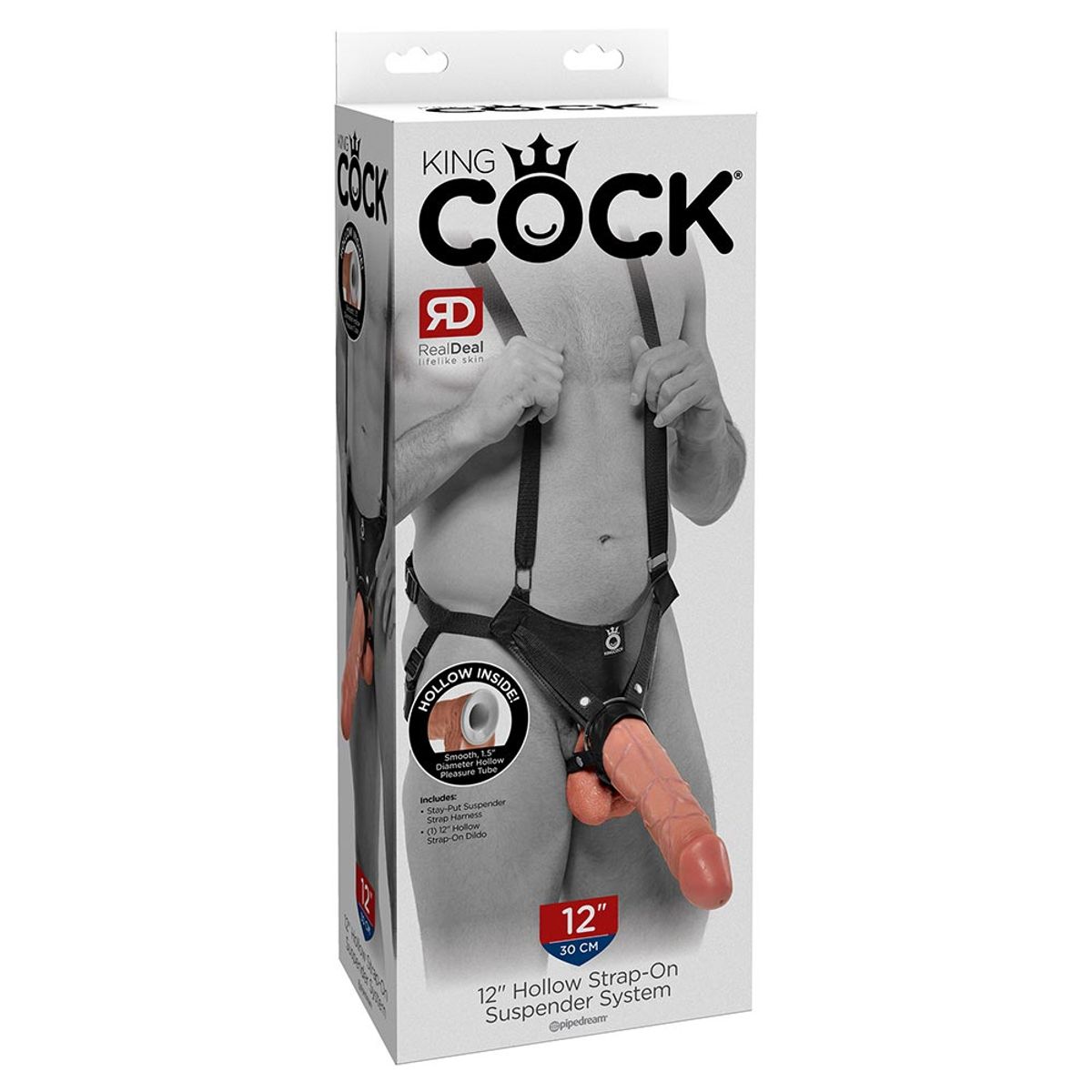 King Cock ® Harness med Hul 30 cm Kæmpe Dildo