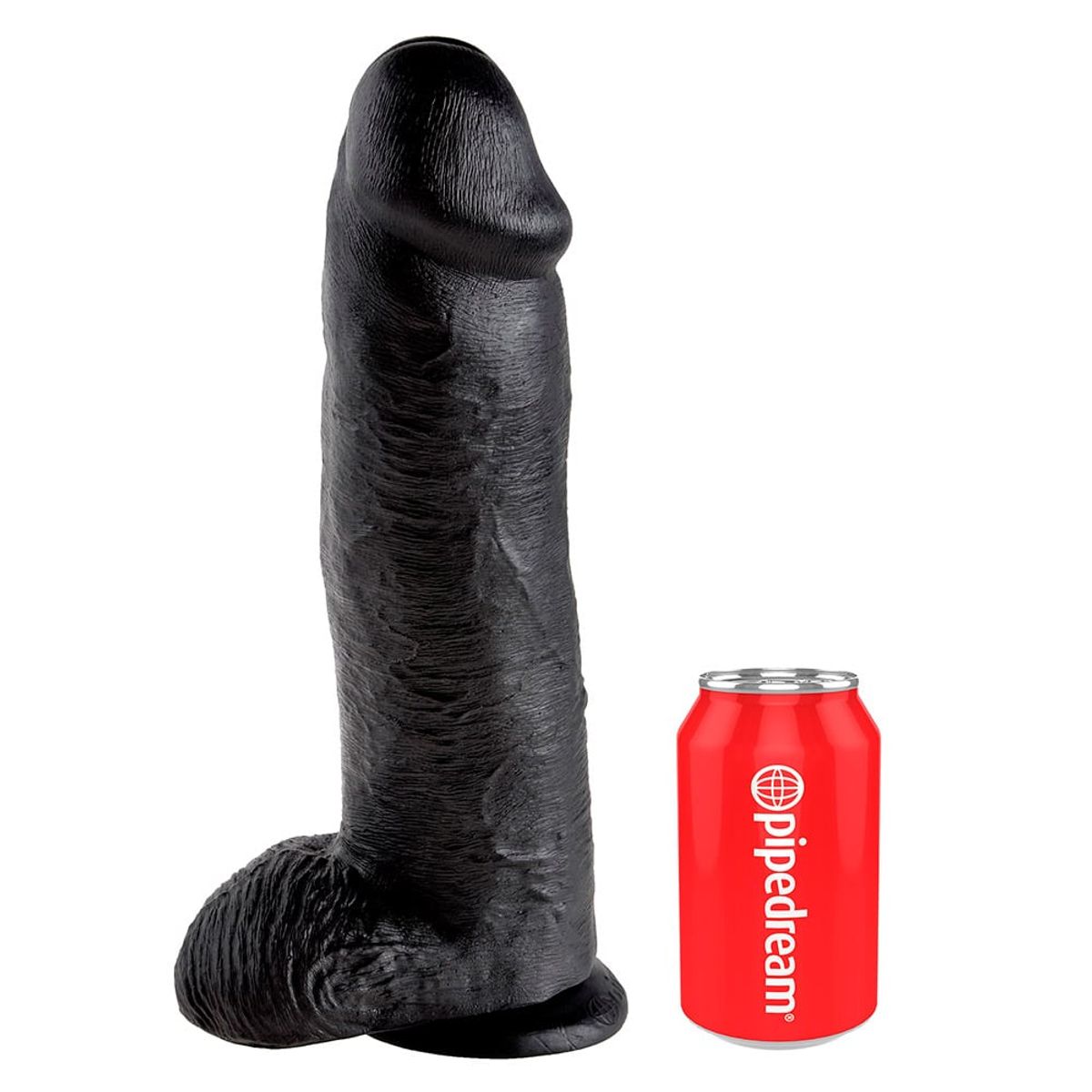 King Cock ® Sort Dildo Med Kugler 31 Cm