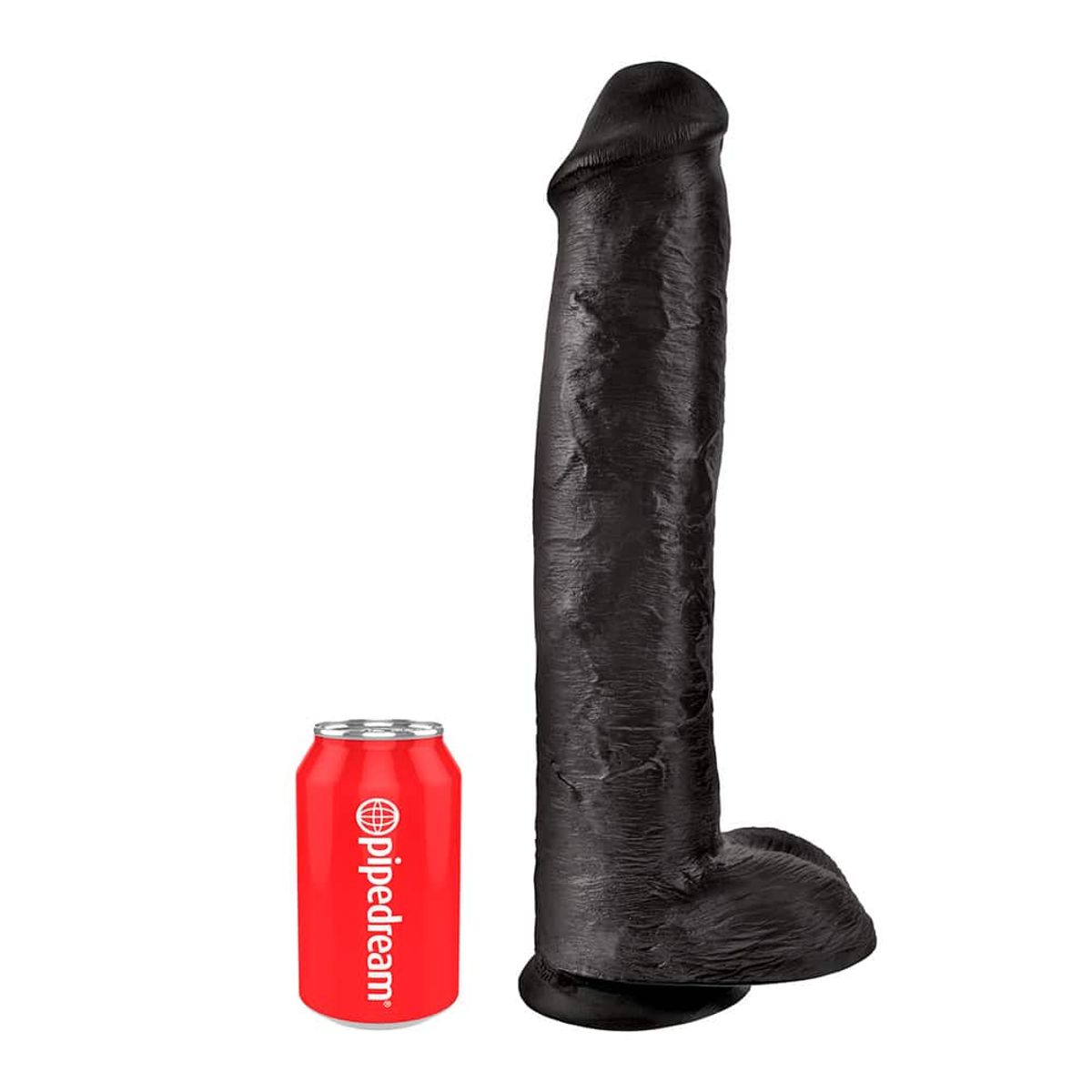 King Cock ® Sort Dildo Med Kugler 38 Cm