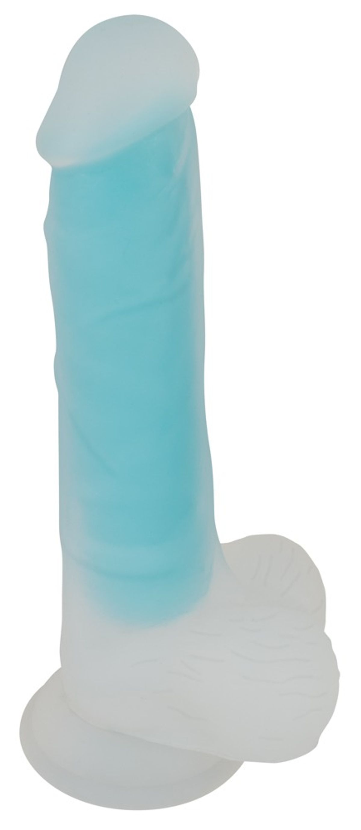 Naturdildo Glow in the Dark med sugekop