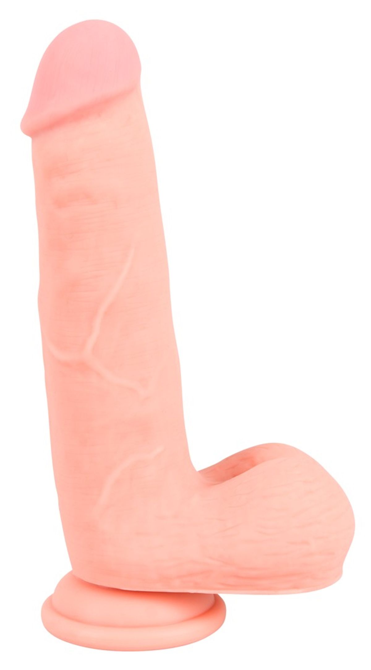 Naturdildo Medical Silicone Dildo, 20 cm, med sugekop