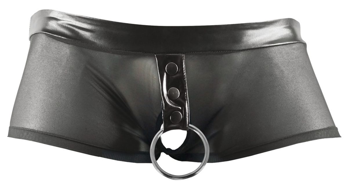 Pants i powernet-wetlook-mix med cockring